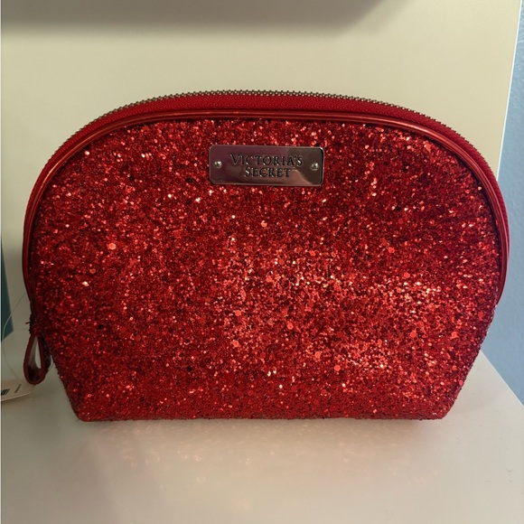 Victoria's Secret Sparkling Red Cosmetic Bag - Picture 1 of 4